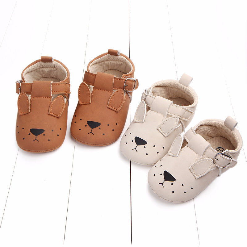 Primavera y otoño zapatos de bebé de animales de dibujos animados de cuero mate antideslizante zapatos de bebé de fondo suave al por mayor 0884 