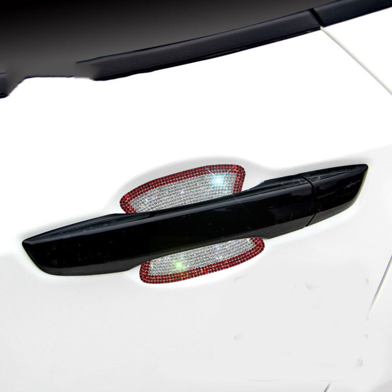 Pegatinas para manijas de puertas de automóviles con incrustaciones de diamantes
