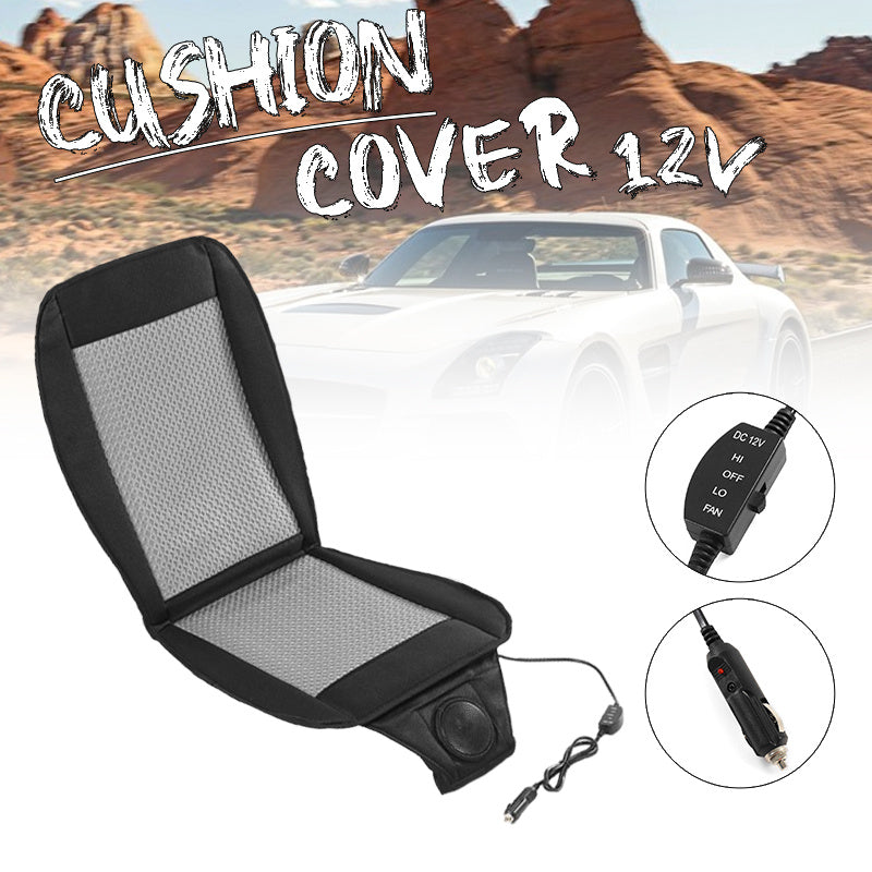 Black And Gray Car Cool Seat Cushion