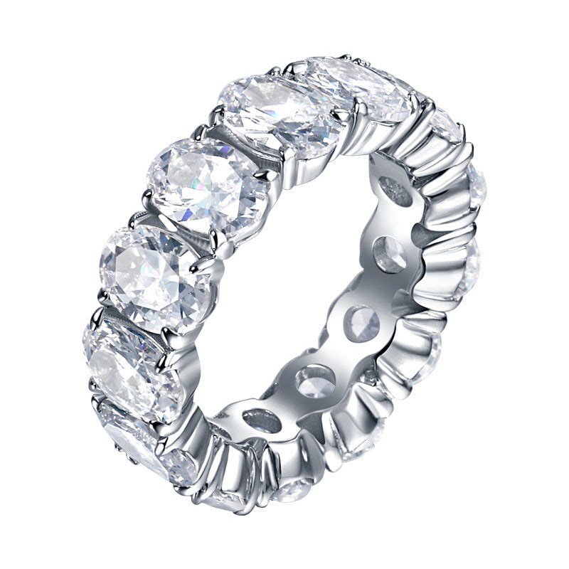 Sterling Silver Ring Zircon Female