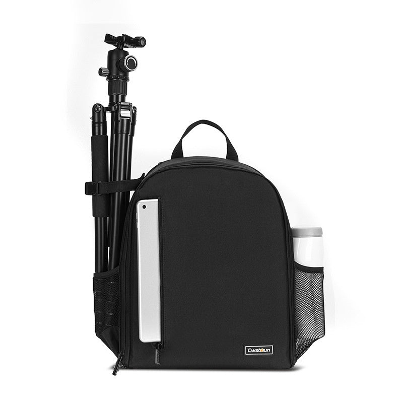 Sac pour appareil photo reflex numérique décontracté, sac pour appareil photo en nylon de couleur unie