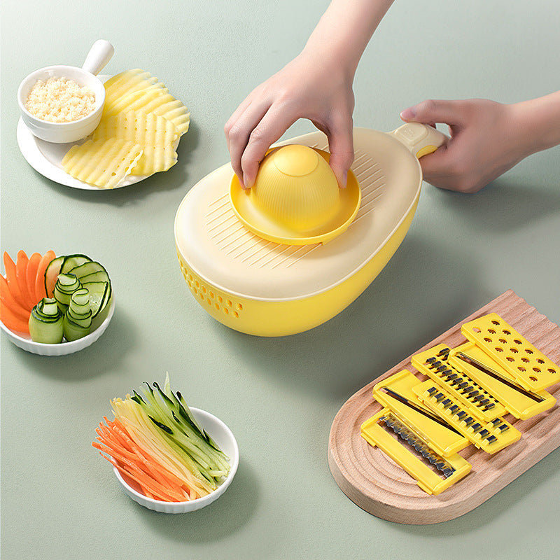Artefacto para cortar verduras, rallador rallado de patatas, rebanador, cocina casera, pepino rábano rallado grueso multifuncional