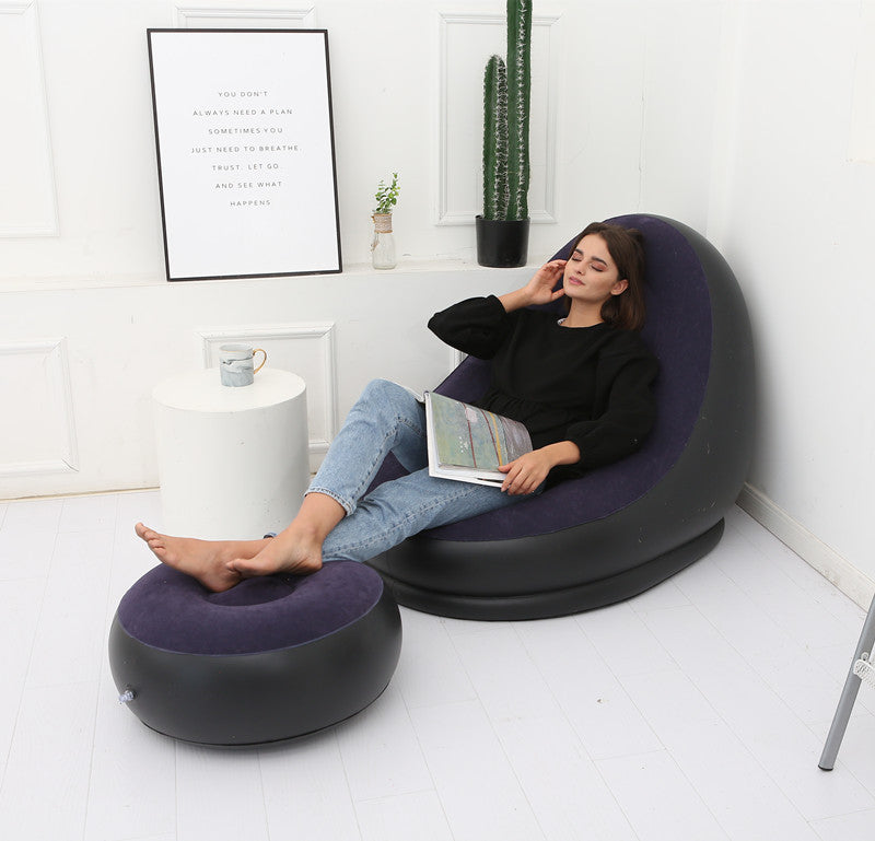 Pouf paresseux avec canapé pliant gonflable