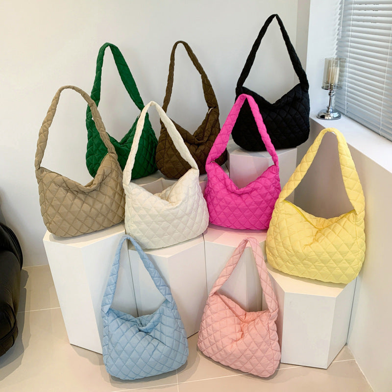 Sacs personnalisés d'hiver pour femmes, sac à bandoulière avec couture en losange, sacs à main de Shopping décontractés pour les déplacements