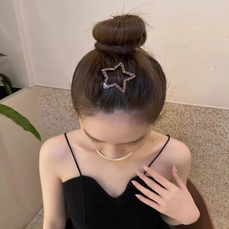 Épingle à cheveux étoile en strass Simple haut de gamme, coiffure féminine douce et Cool