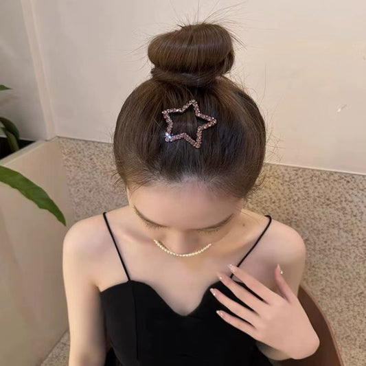 Épingle à cheveux étoile en strass Simple haut de gamme, coiffure féminine douce et Cool