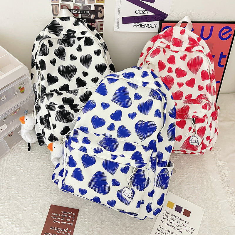 Mochila Sweet Love de estilo coreano, ligera de gran capacidad para mujer