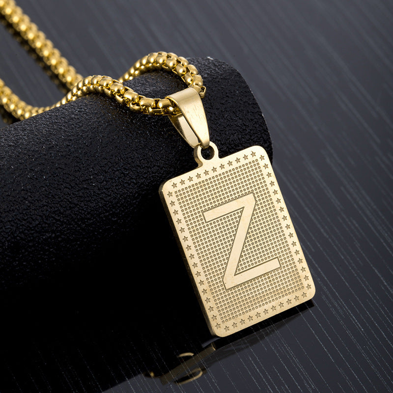 Women's Letter Fashion Stainless Steel Pendant Necklace