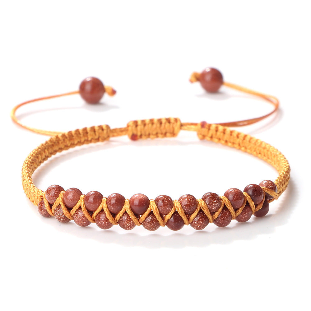 Bohemian Style Fashion Accessories Friendship Rope Bracelet Double Row Beads