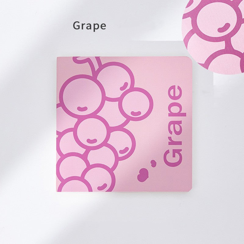 Bloc-notes de livre carré de fruits simples, bloc-notes pour étudiantes