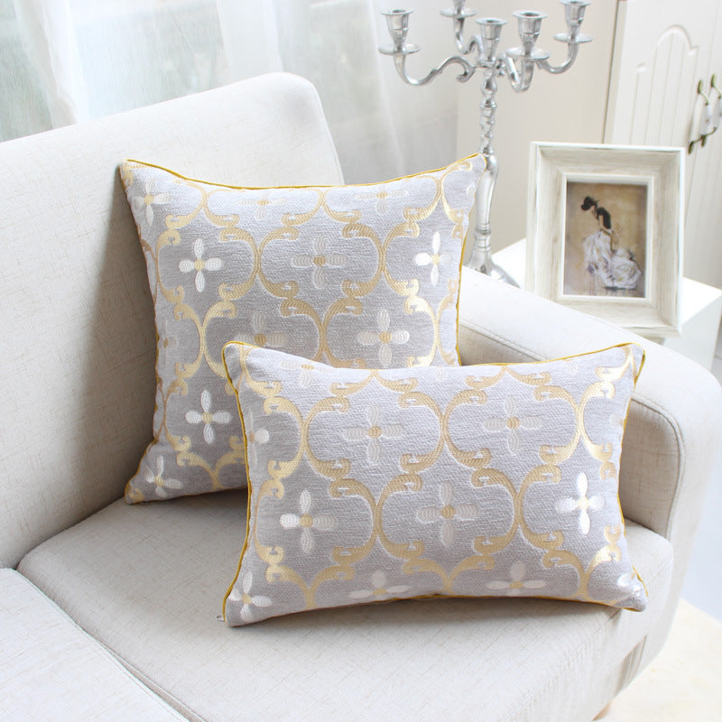 Coussin décoratif en jacquard chenille 