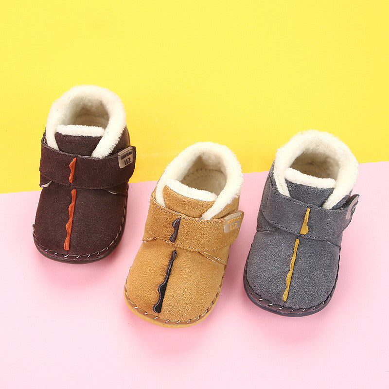 Chaussures rembourrées en coton pour enfants, pantoufles d'hiver pour garçons et filles, raquettes de neige en polaire