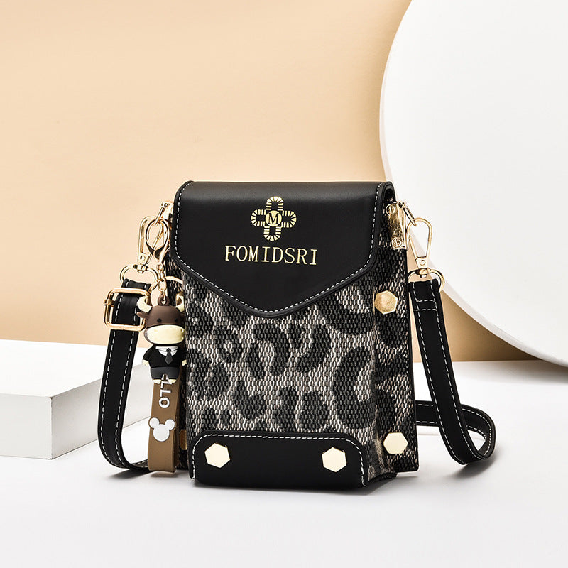 Bolso para teléfono móvil Bolso de un solo hombro con textura de altura