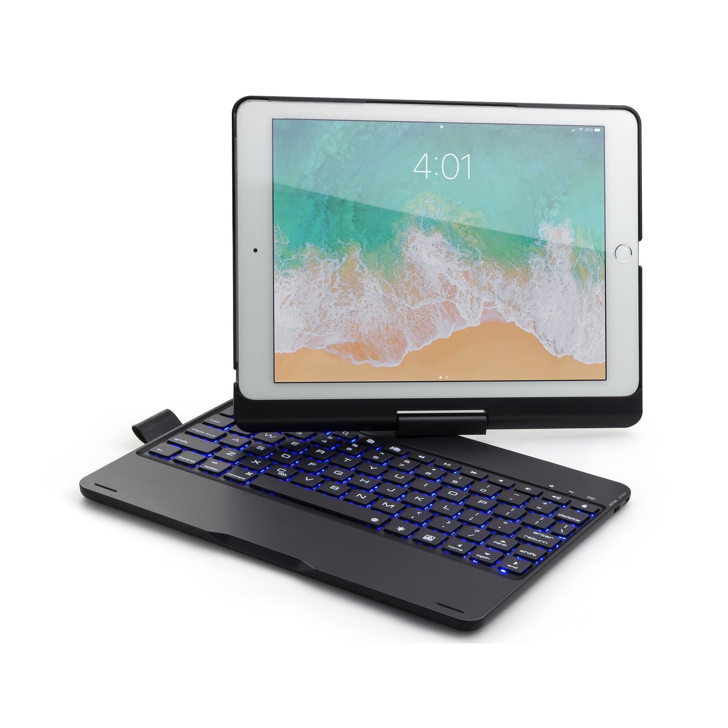 Compatible avec Apple, clavier tactile Bluetooth rotatif avec rétroéclairage