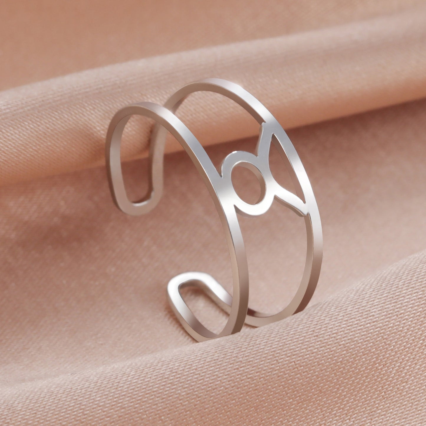 Special-interest Design Girls Twelve Constellation Stainless Steel Ring