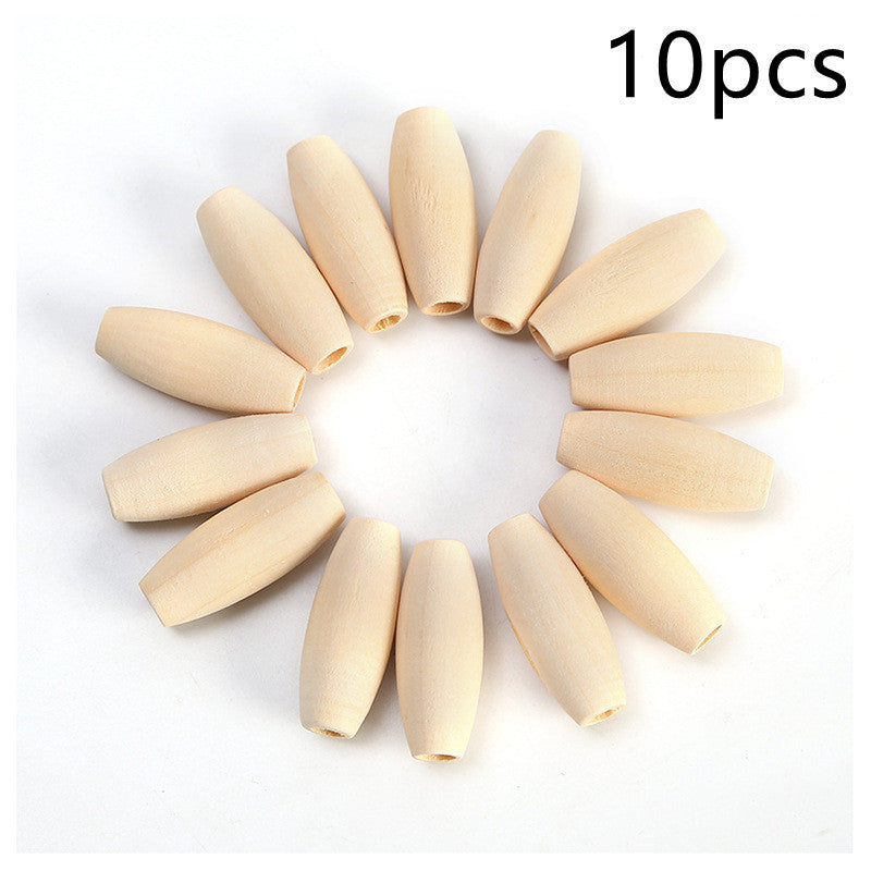 Ornament Accessories Oval Wooden Bead Beaded Pendant Necklace Ornament Children's Toys