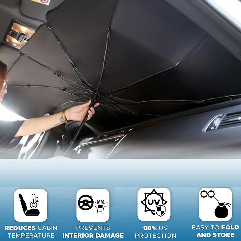 Pare-soleil pliable pour pare-brise de voiture, Protection UV, isolation thermique, Parasol, couverture de fenêtre avant automatique, Protection intérieure, Gadgets d'été