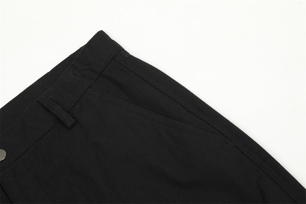 Layered Stitching Design Sense Flared Pants Men