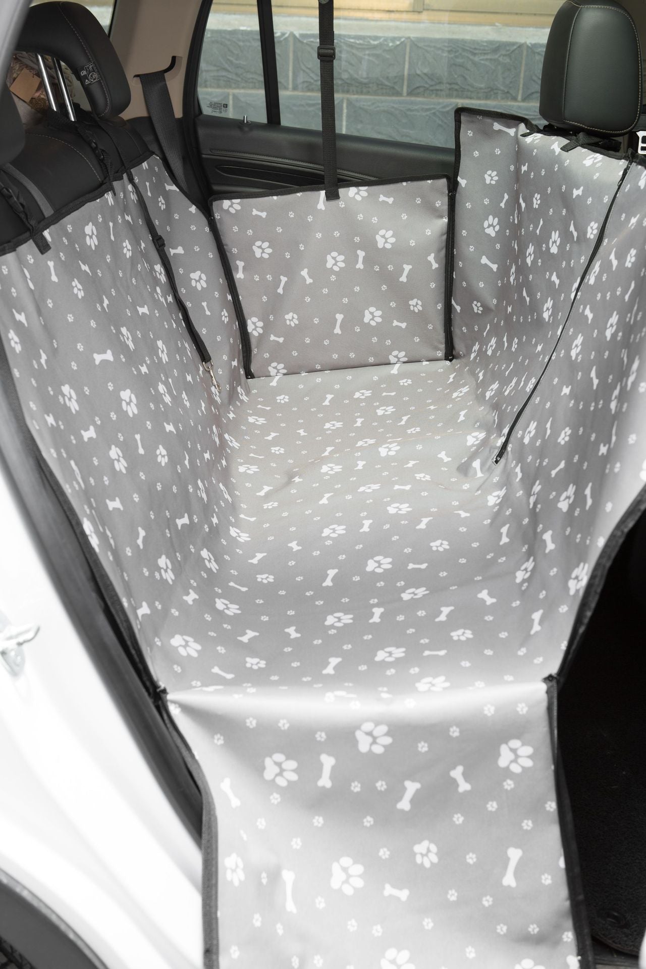 Tapis de voiture arrière simple imprimé à deux places pour voiture pour animaux de compagnie