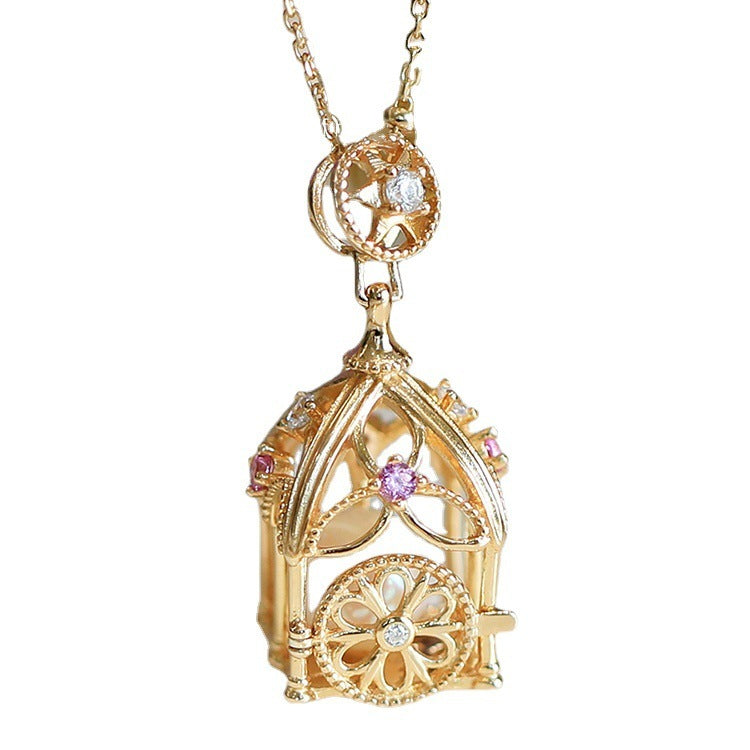 Silver Necklace Pendant Sweater Chain Women
