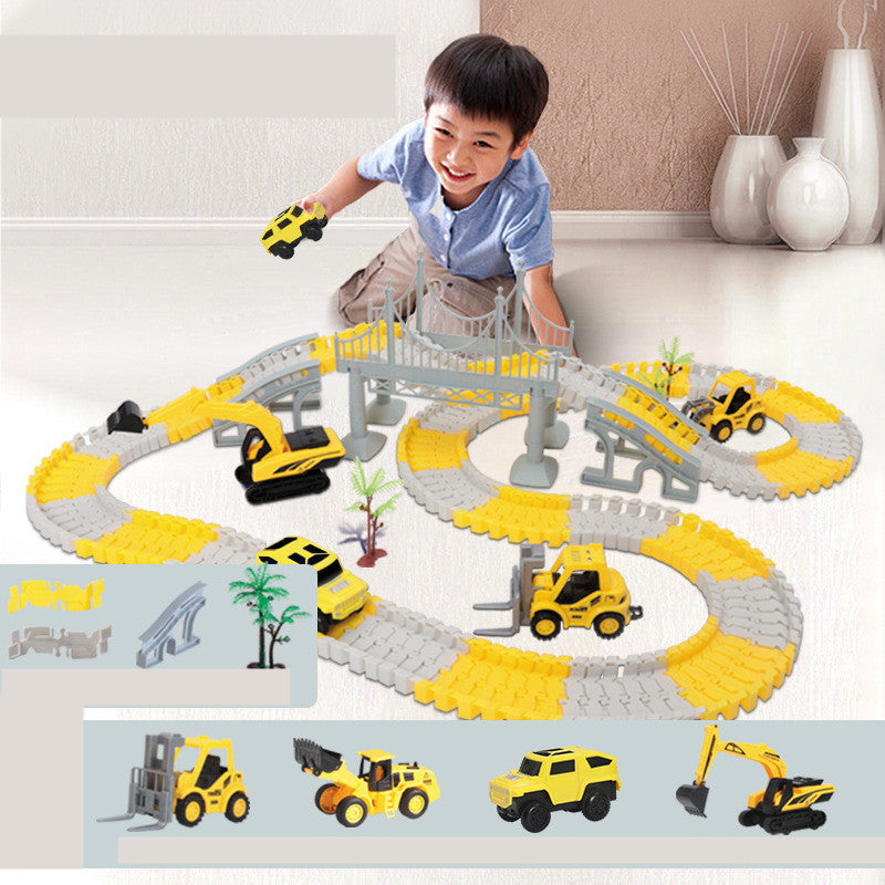 Tong Li Engineering Car Rail Car Jouet Puzzle