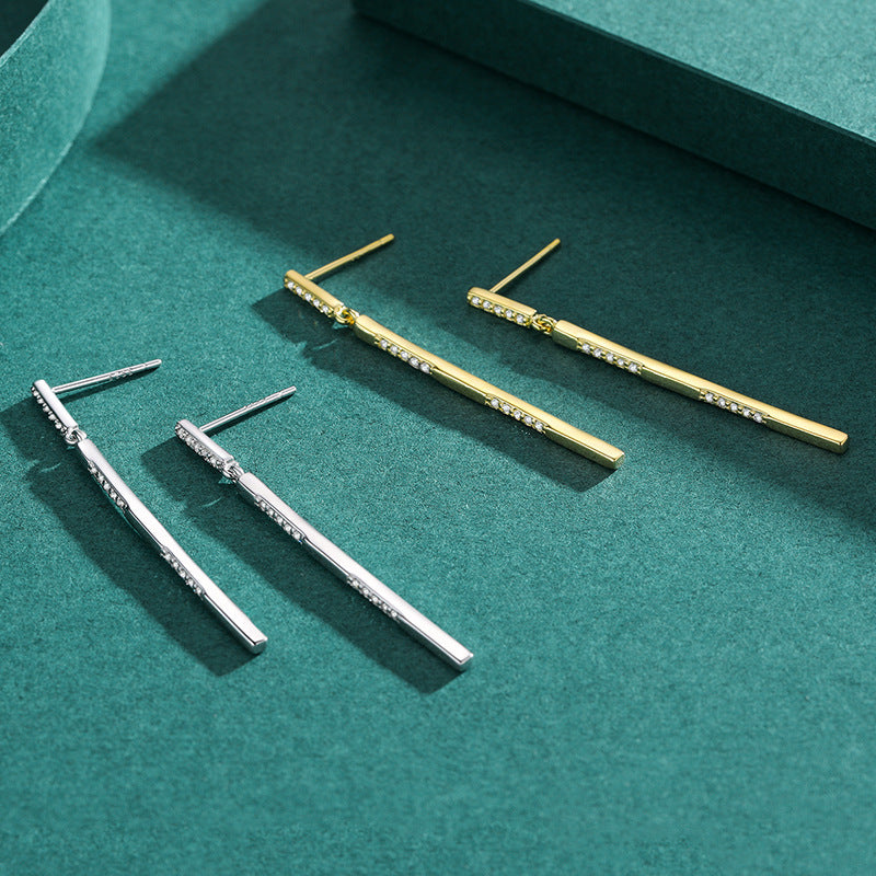 S925 Sterling Silver Temperamental Elegant Long Earrings