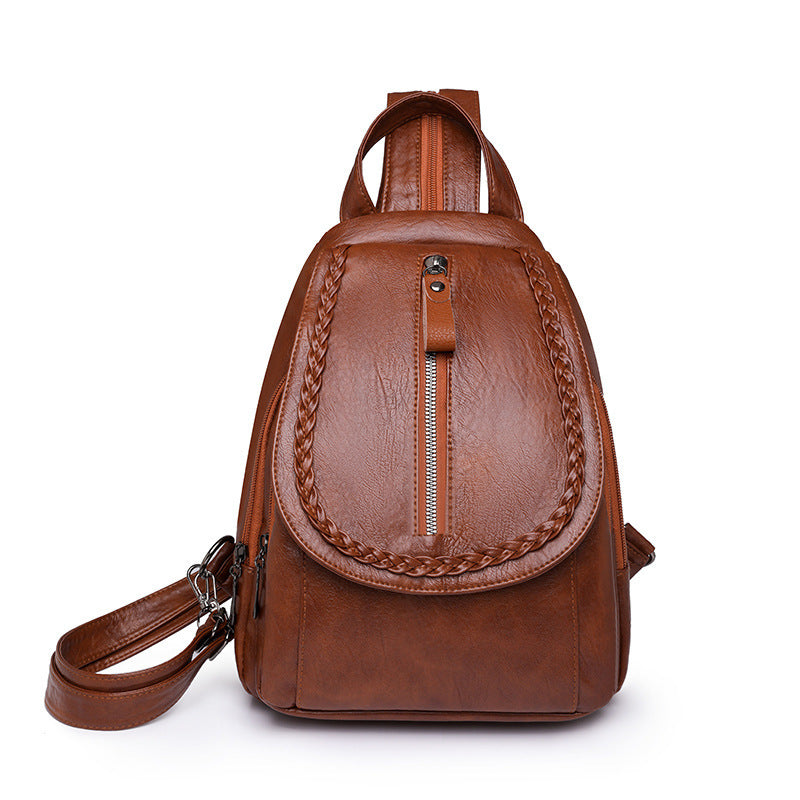 New Large Capacity Soft Leather Women's Backpack