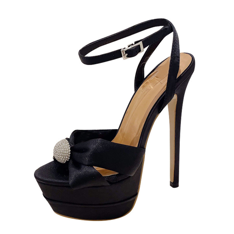 Sandales à talons hauts et bout ouvert pour femmes
