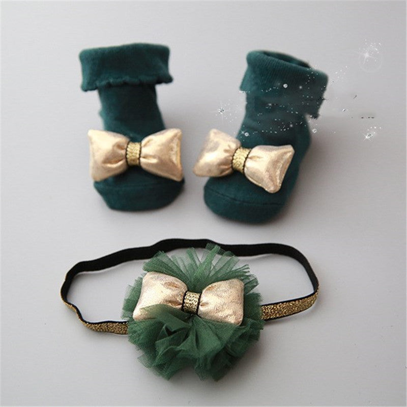 Accesorios para diadema de calcetines cortos infantiles.