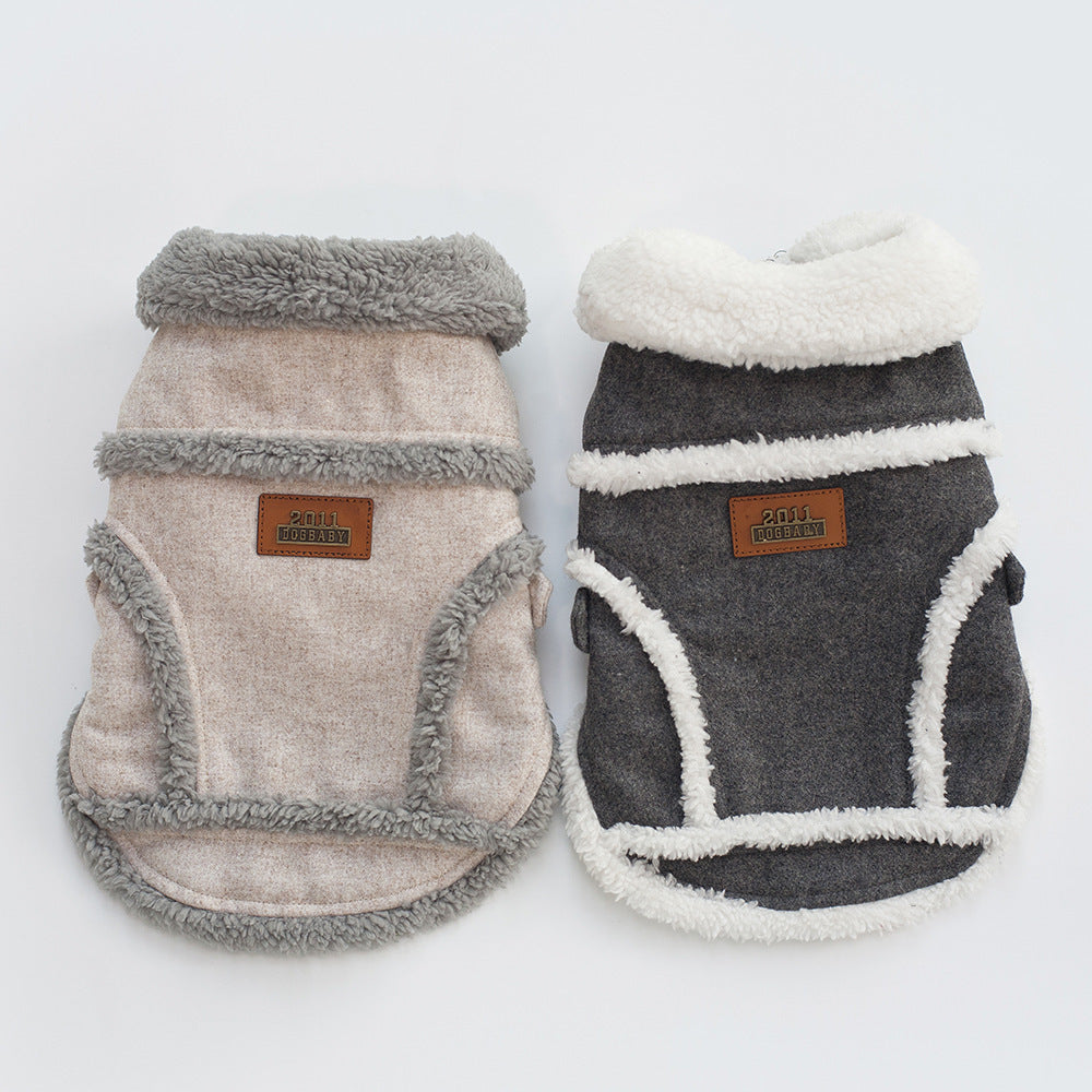 Vêtements d'hiver pour chien, veste pour bouledogue français, manteau épais et chaud pour chien
