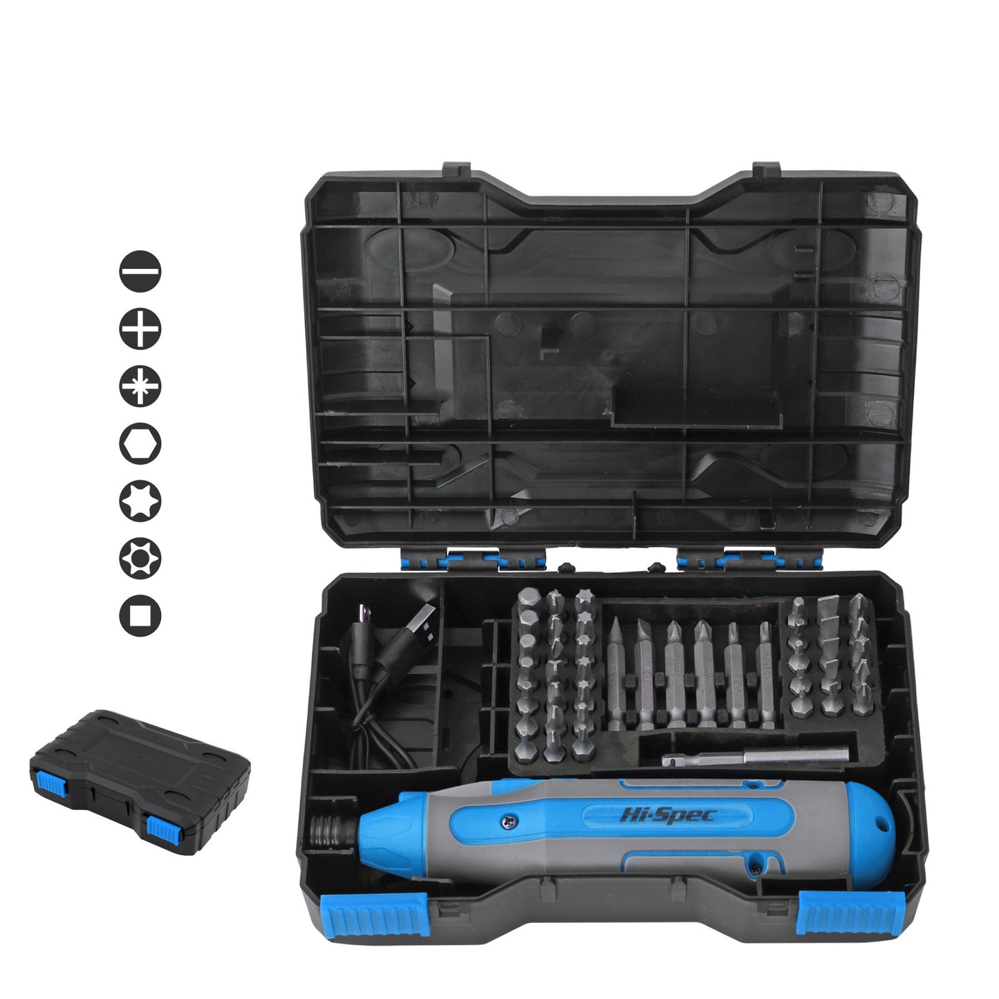 Destornillador eléctrico de 4V, recargable por USB, inalámbrico para el hogar