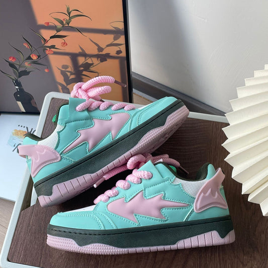 Zapatillas de deporte desgastadas informales para parejas de hombres y mujeres