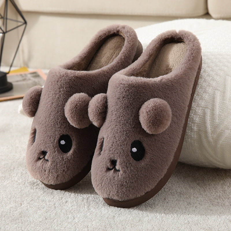 Cotton Slippers Couple Autumn And Winter Cute Cartoon Home Indoor