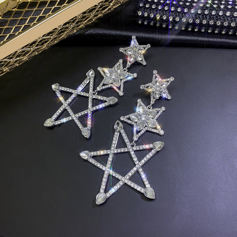 Women's Fashion New Pentagram Earrings