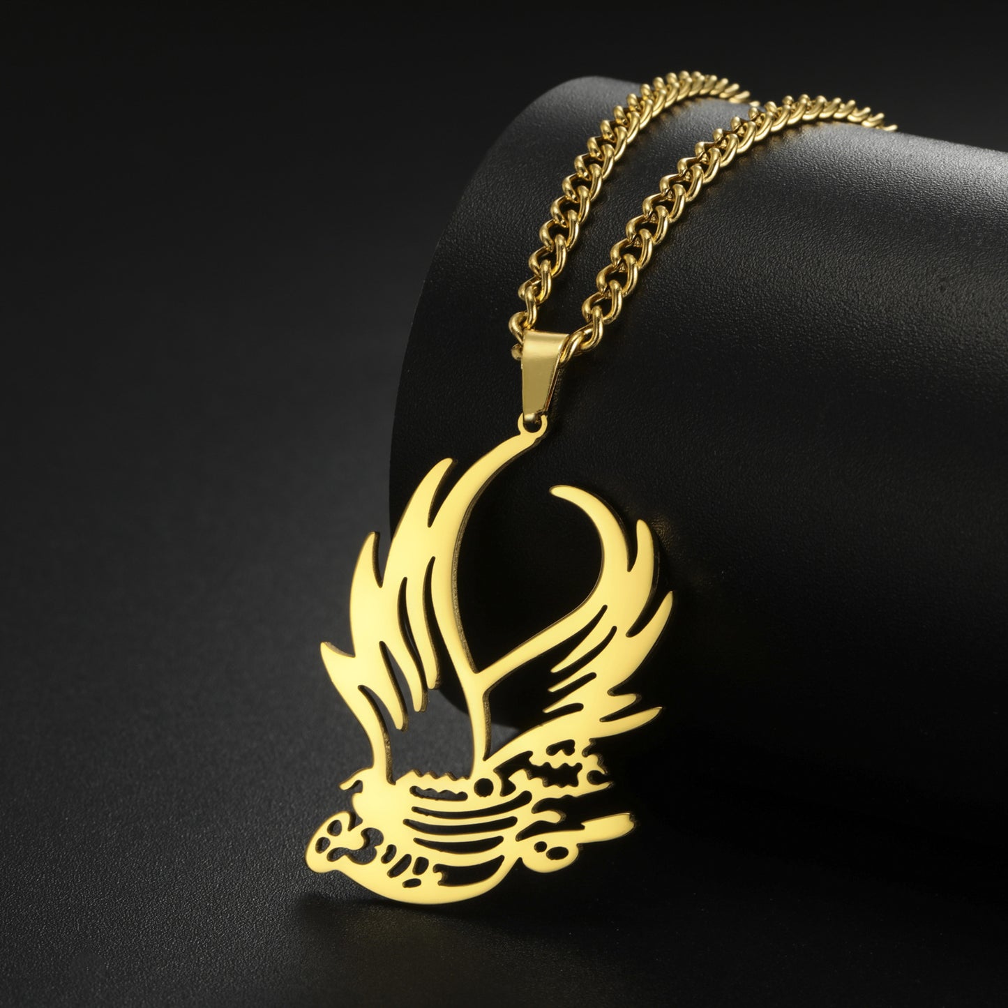 Phoenix Pendant Necklace Women's Men's Hip Hop Stainless Steel