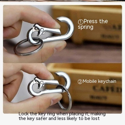 Llavero antipérdida de metal montado en la cintura para hombre