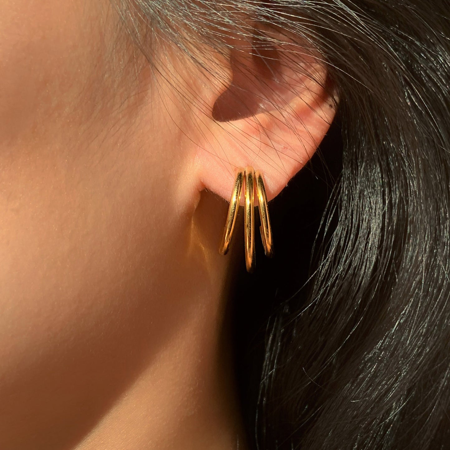 Boucles d'oreilles en forme d'anneau en acier inoxydable