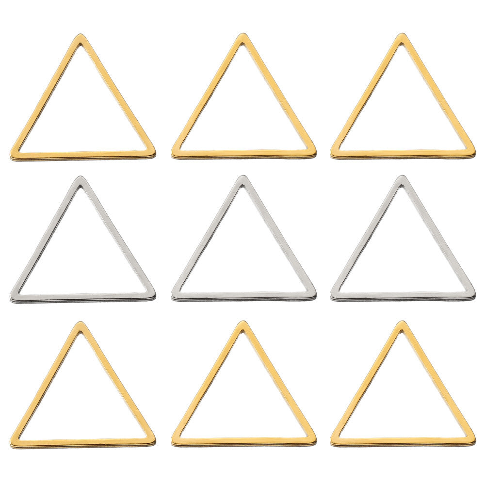 Boucles d'oreilles Triangle géométriques populaires en acier inoxydable, pendentif par galvanoplastie, accessoires d'ornement DIY