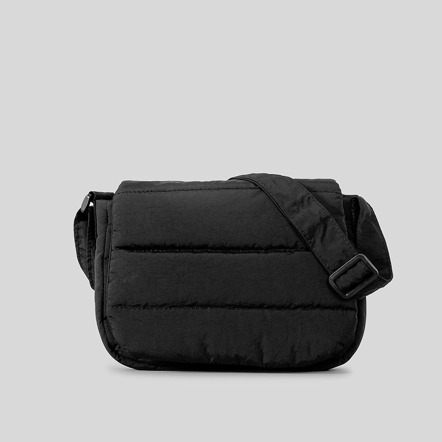 Sac à bandoulière matelassé à large bandoulière, à rabat simple et léger, Design d'intérêt particulier