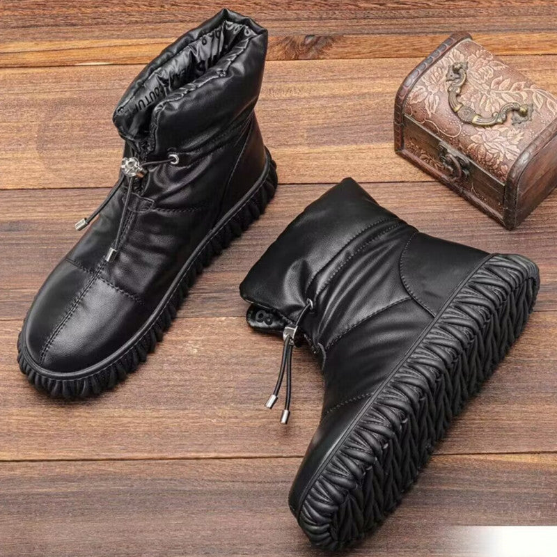 Chaussures chaudes à plateforme imperméable pour femmes, bottes de neige