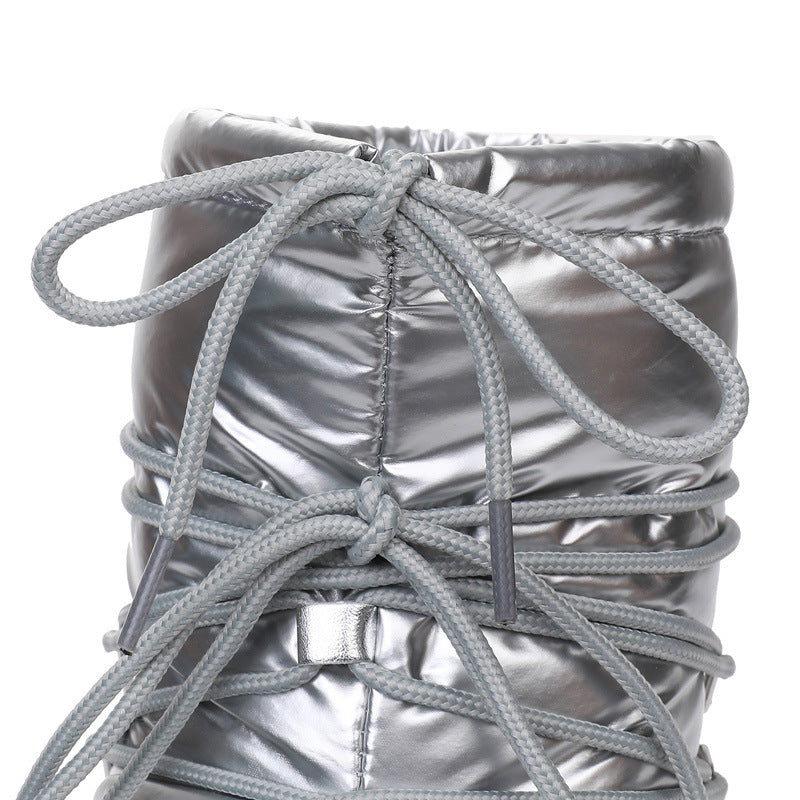 Bottes spatiales antidérapantes imperméables épaissies chaudes