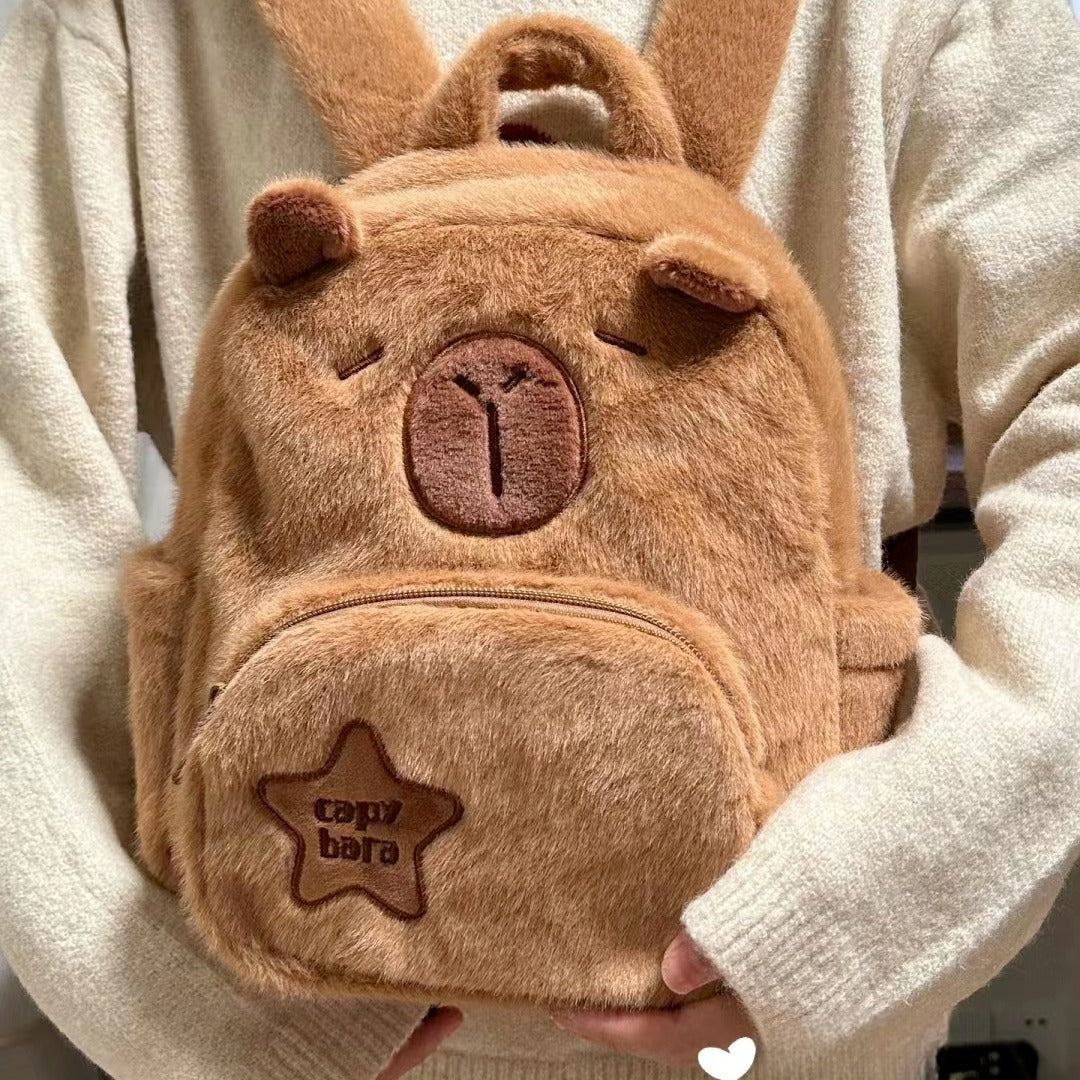 Capybara peluche grande capacité mignon petit sac à dos