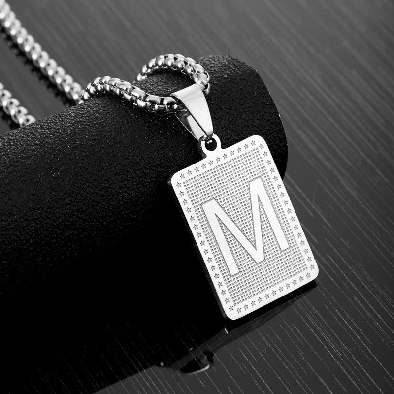 Women's Letter Fashion Stainless Steel Pendant Necklace