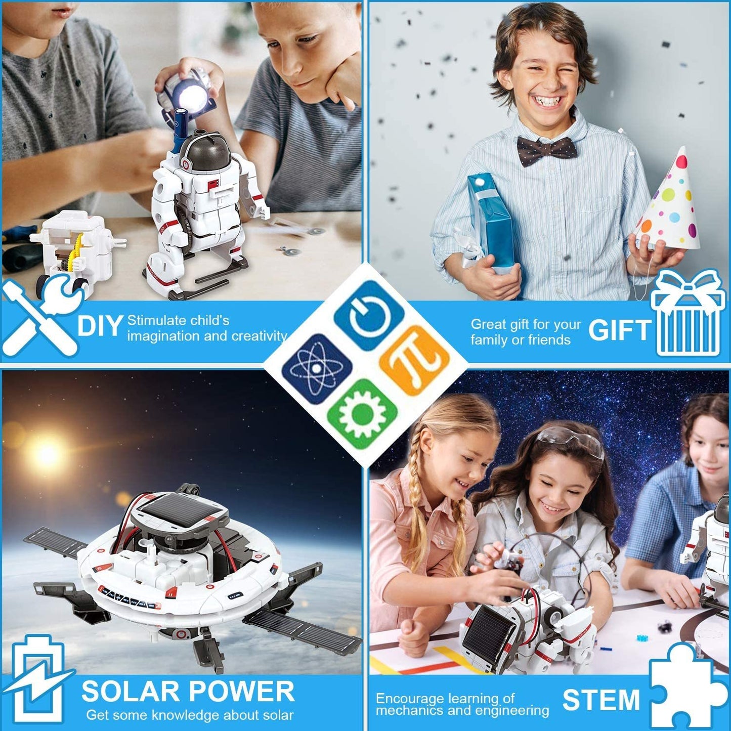 Jouets robots solaires, jouet éducatif et scientifique fantastique pour enfants
