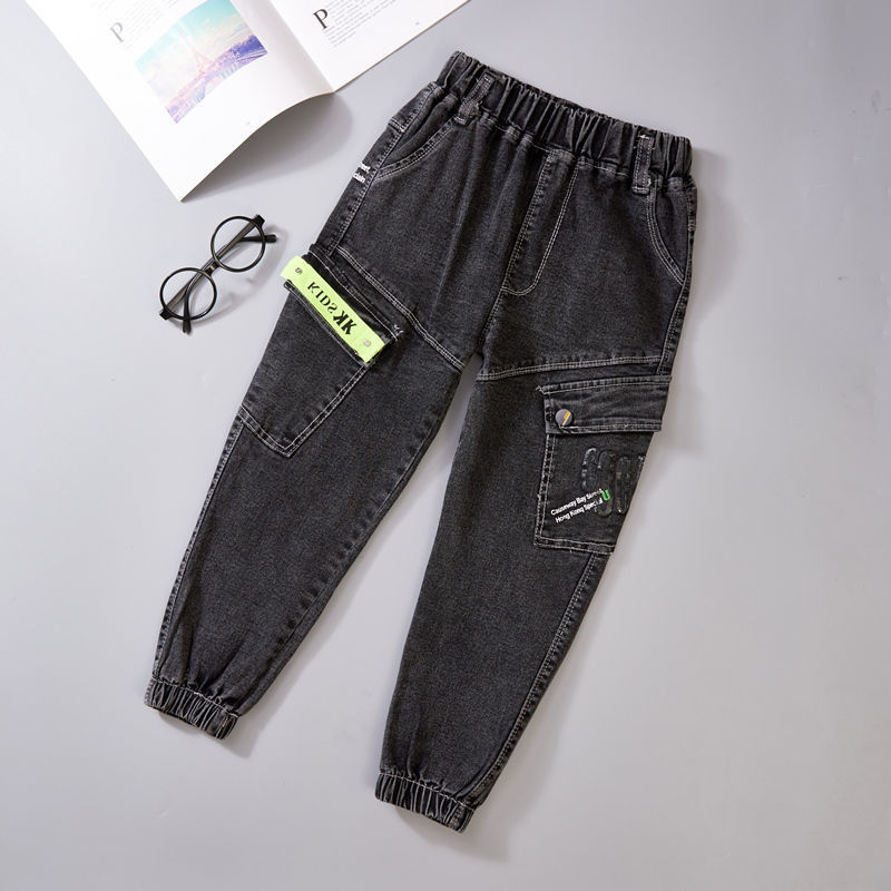 Jeans pour garçons automne et hiver nouveau velours une pièce