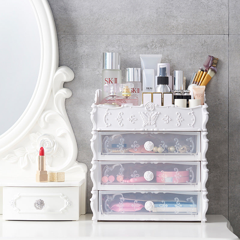 Organisateur de maquillage Transparent, boîte de rangement de cosmétiques, tiroir de bureau, bacs de rangement de bijoux et de beauté, rouge à lèvres, cadeaux de noël
