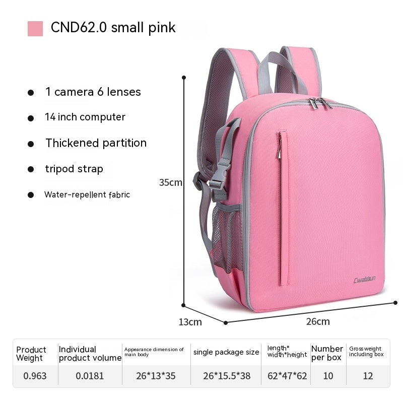 Sac pour appareil photo reflex numérique décontracté, sac pour appareil photo en nylon de couleur unie