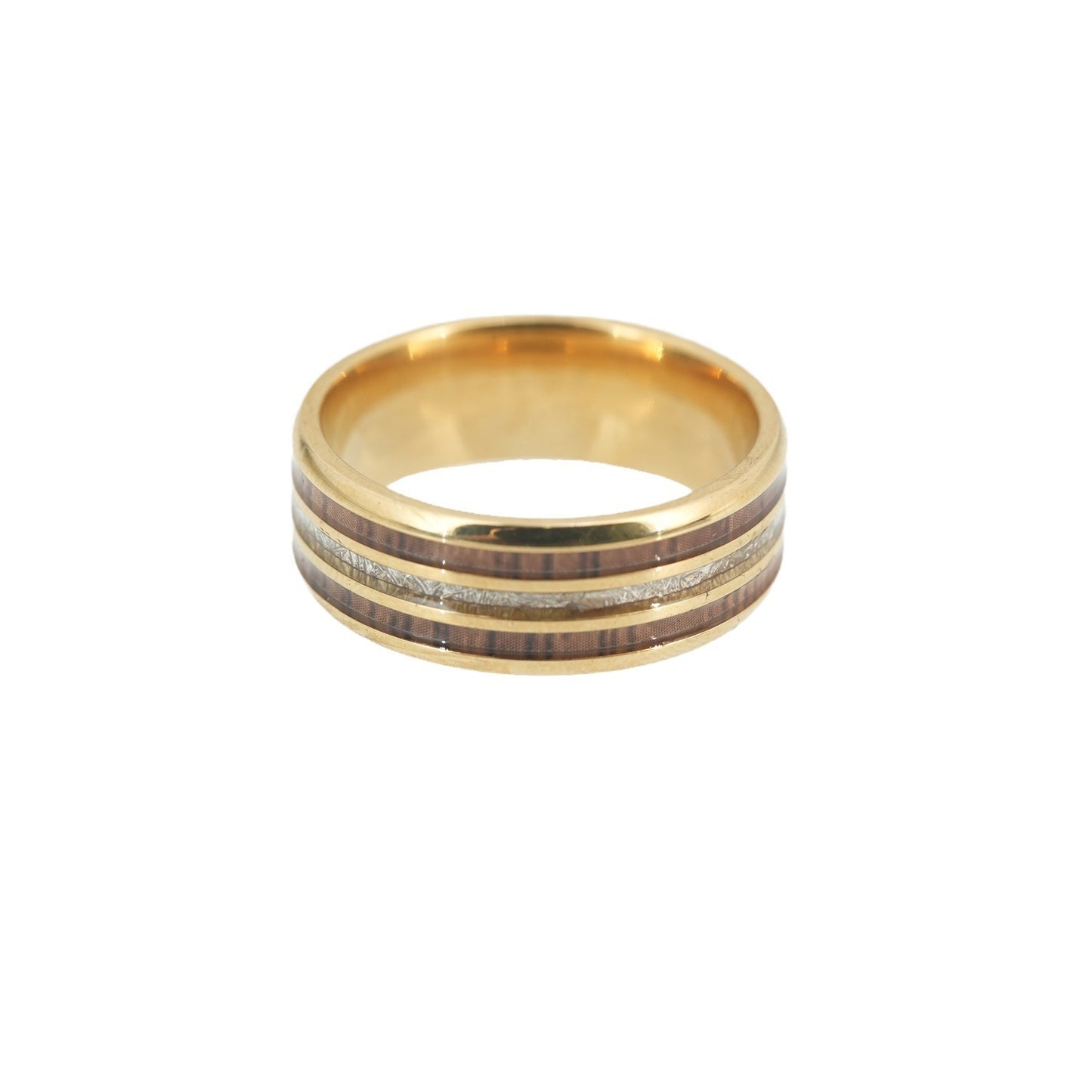 Bague en soie glacée incrustée d'acier tungstène délicat