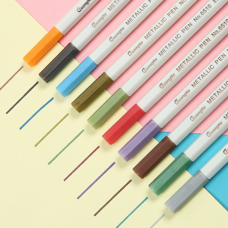 Color black card album color metal pen