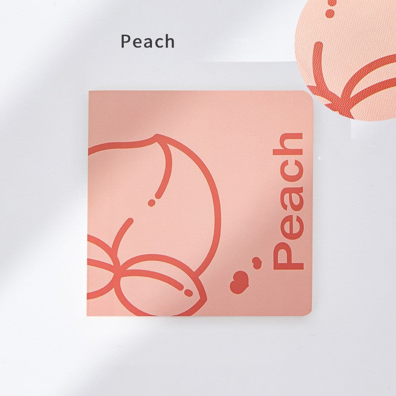 Bloc-notes de livre carré de fruits simples, bloc-notes pour étudiantes